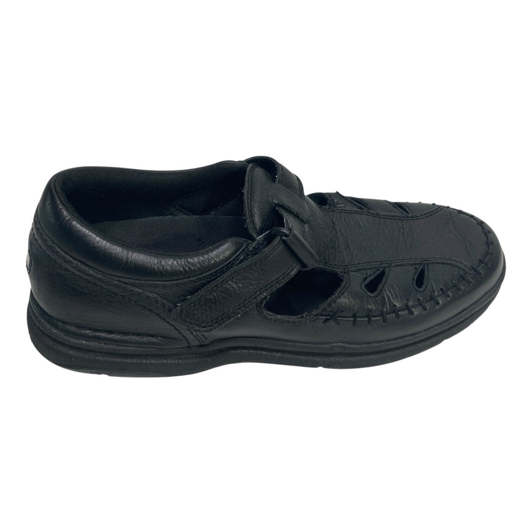 Rockport Women's 9.5‎ Black Leather Fisherman Comfort Sandals Shoes